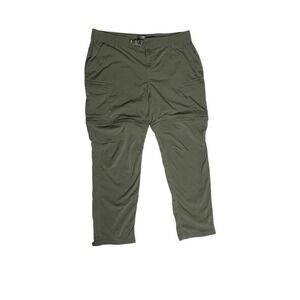REI Co-op Sahara Convertible Hiking Cargo Pants Olive Green Womens 14 Petite